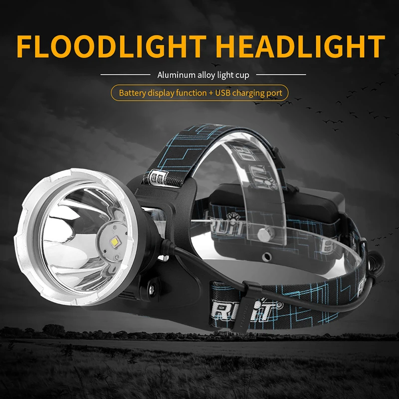 2000LM XM-L2 LED Rechargeable Headlamp Smart Headlamp Hunting Camping Fishing Head Torch light with Battery and Charger