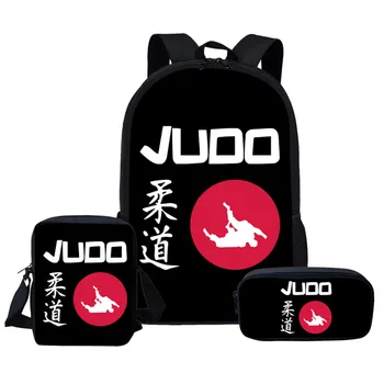 

I love judo Print School Bags for Kid 3pc/set Custom pattern Primary Schoolbag Children Shoulder Bagpack Teenagers Large Satchel