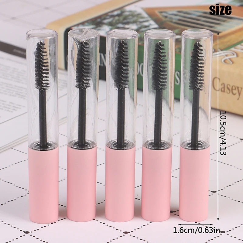 

5Pcs 10ml Empty eyelashes tube mascara tube vials bottle Tool Fashion For Castor Oil DIY Mascara Container Set With pink Cap