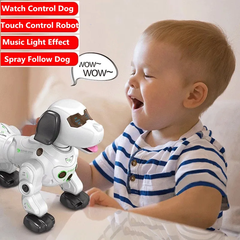 Touch & Watch Control 2-To-1 Smart Robot Dog Can Sing Dance Action Programmm Speak Gesture Control Rc Pet Dog Con Eye Flash Scoreggia