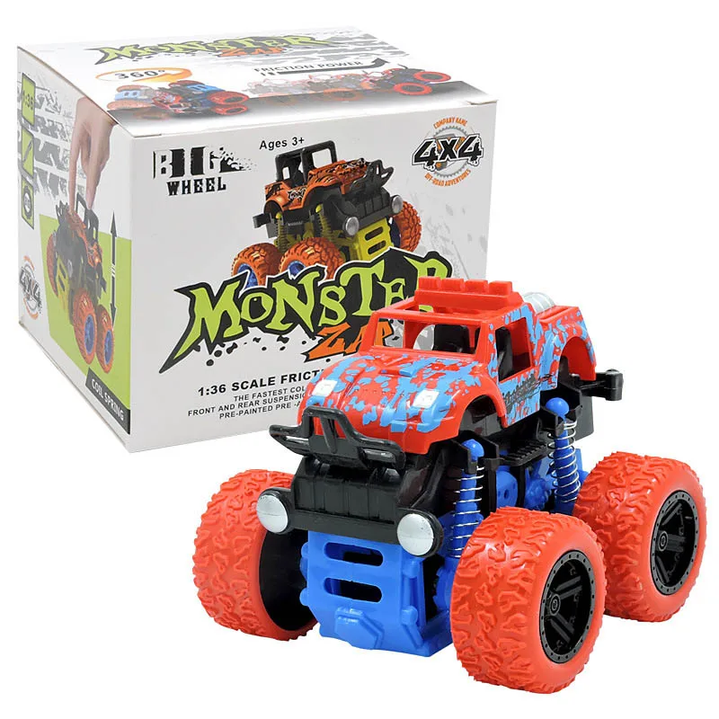 

Children'S Inertia Four-Wheel Off-Road Shockproof Car Shock Absorber Simulation Stunt Children Simulation Toy Swing Big Bike Mod