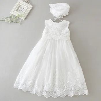 

Wedding Party Princess Dresses with Hat Flower Girls Dress Casual Kids Clothes Lace Long Sleeve Dress Elegant Christmas Clothing
