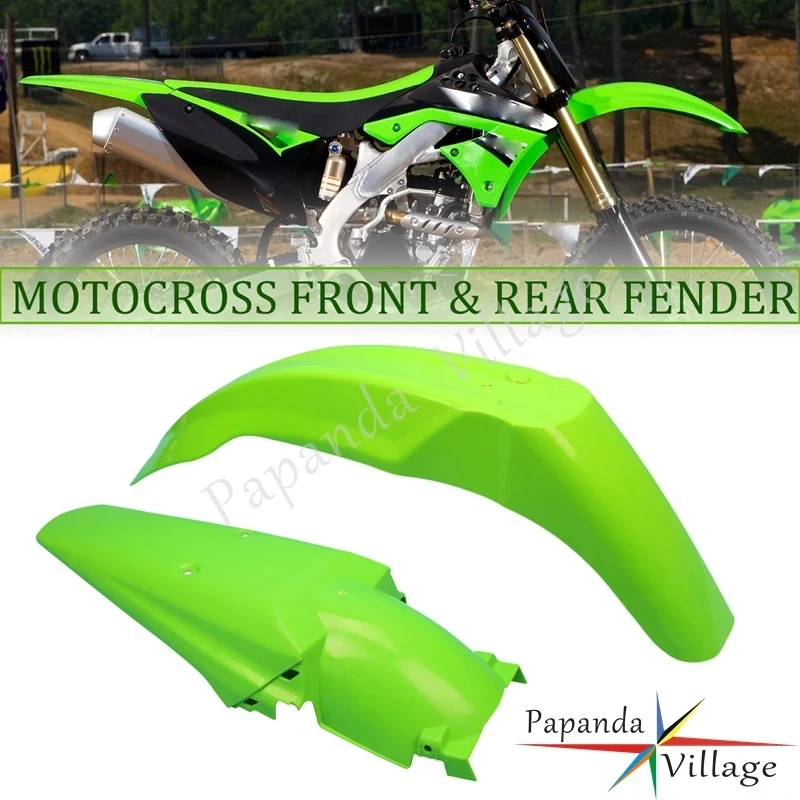 

7 Colors Green Motocross Off Road MX Front & Rear Fender Bodywork Mudguard for Kawasaki KXF450 KLX250 KX250 KX450F KX250F KLX KX