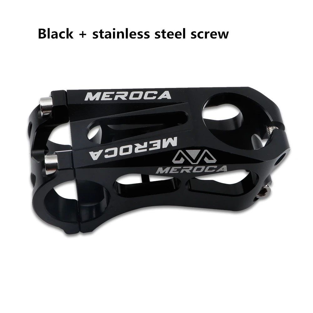 black stainless scre MEROCA модифицированный K/S велосипед ультра светильник с ЧПУ отрицательный 17 градусов 60 мм ручка детский баланс скольжения велосипедный стержень - Цвет: black stainless scre