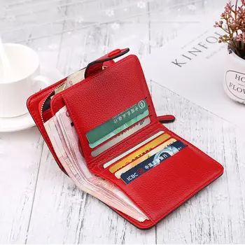 

Women's PU Leather Simple Short Wallets 2019 Female Fashion Design Purse Lady Zipper Hasp Large Capacity Card Holder Coin Clutch