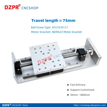 

Precision Z axis Linear Modules 75mm with linear rail + Nema23 motor bracket for CNC Part Linear Stages Module