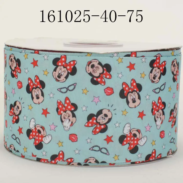 Новые 3 ྇ мм 50 ярдов и мультфильм печатных grosgrain ленты бесплатная