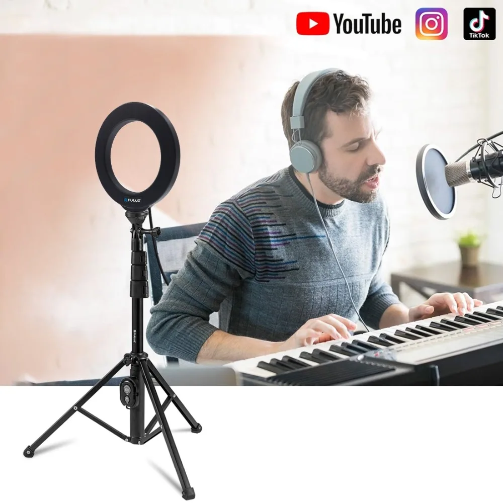 PULUZ Bluetooth пульт дистанционного спуска затвора для селфи и штатив с функцией 1/4