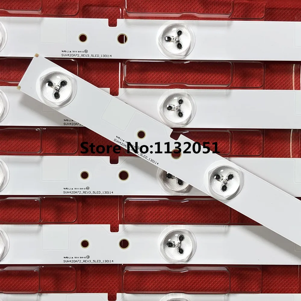 Оригинальный 9 шт./лот 42 "светодиодные полосы SVH420A72-REV3-5LED-130114 3Pin 5LED 42 см, используемые части, испытания хорошо работает