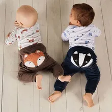 Одежда для маленьких девочек; комбинезон для новорожденных мальчиков и девочек с рисунком животных; штаны с принтом; bebek giyim