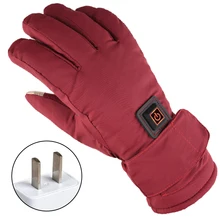 1 пара, зимние USB грелки для рук, электрические термальные перчатки, водонепроницаемые перчатки с подогревом, на батарейках, для мотоцикла, лыжные перчатки