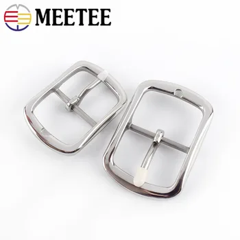 

1Pc Meetee 35mm 40mm Men Stainless Steel Belt Buckles Metal Pin Belts Buckle DIY Leathercraft Jeans Accessories