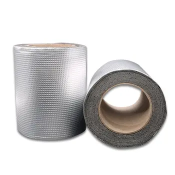 

Strong Quality Aluminium Foil Butyl Rubber Tape Pipe Glass Floor Roof Window Wall Waterproof Adhesive Sealer 1.5mm Thick