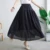 2021 autumn new casual temperament double layer cotton and linen skirt ladies large skirt pure color and elegant long skirt wome skorts for women Skirts