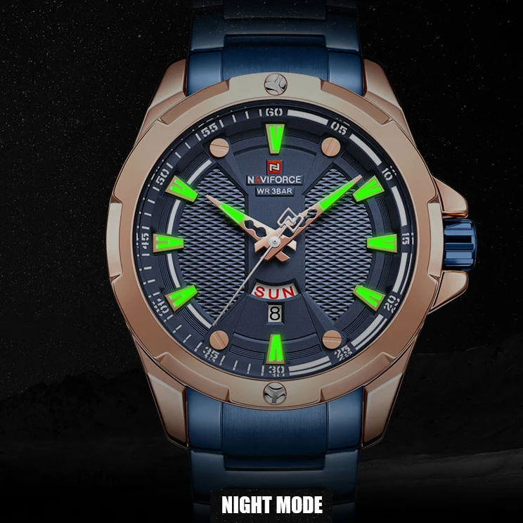 NAVIFORCE мужские s часы мужские военные спортивные часы полностью Стальные кварцевые наручные часы erkek saat Relogio Masculino