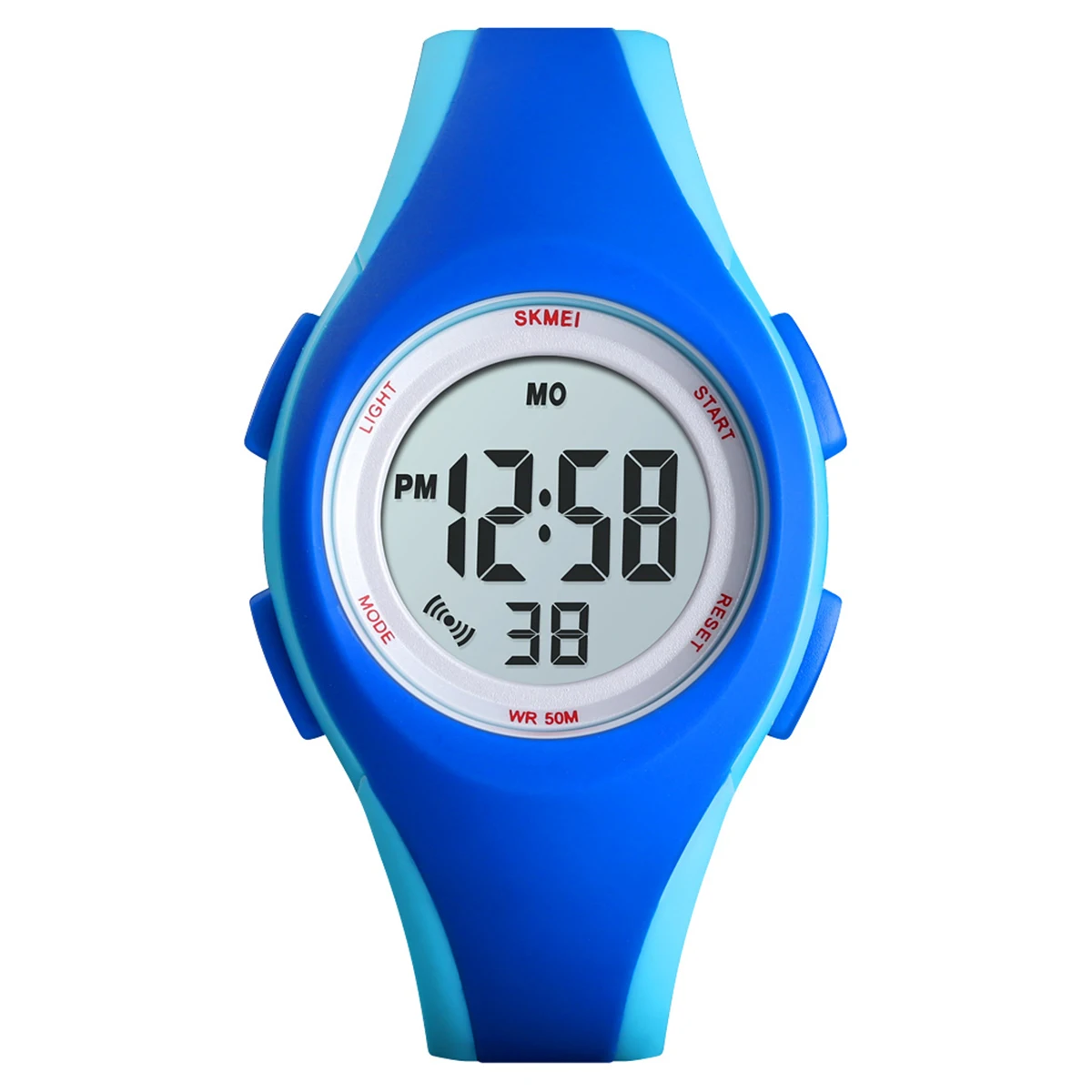 Новые Детские Водонепроницаемые часы Детские электронные спортивные часы для мальчиков и девочек мужские и женские Электронные Силиконовые наручные часы-браслет - Цвет: Powder blue