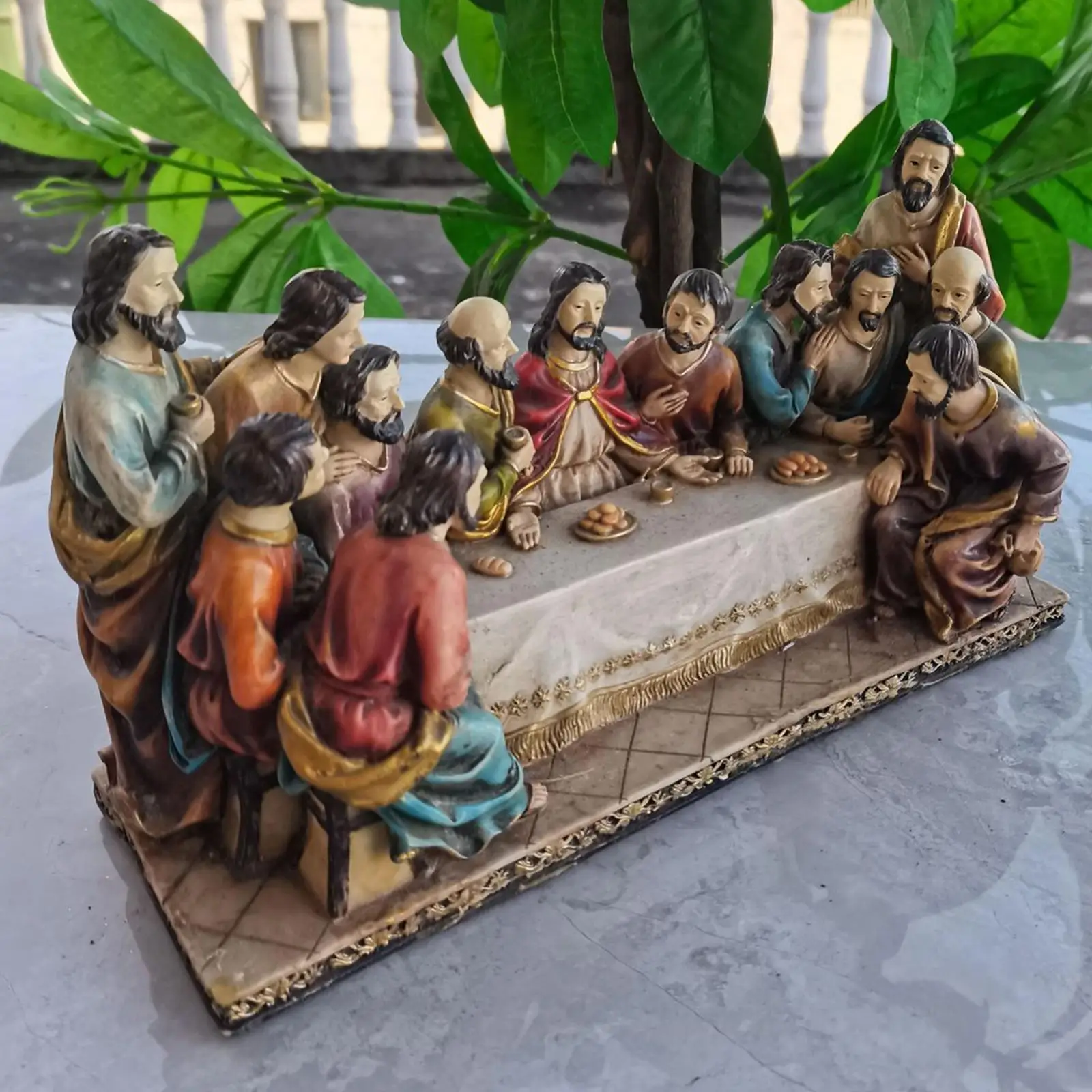 Resin The Last Supper Decorative Statue for Office Decoration Religious Gift