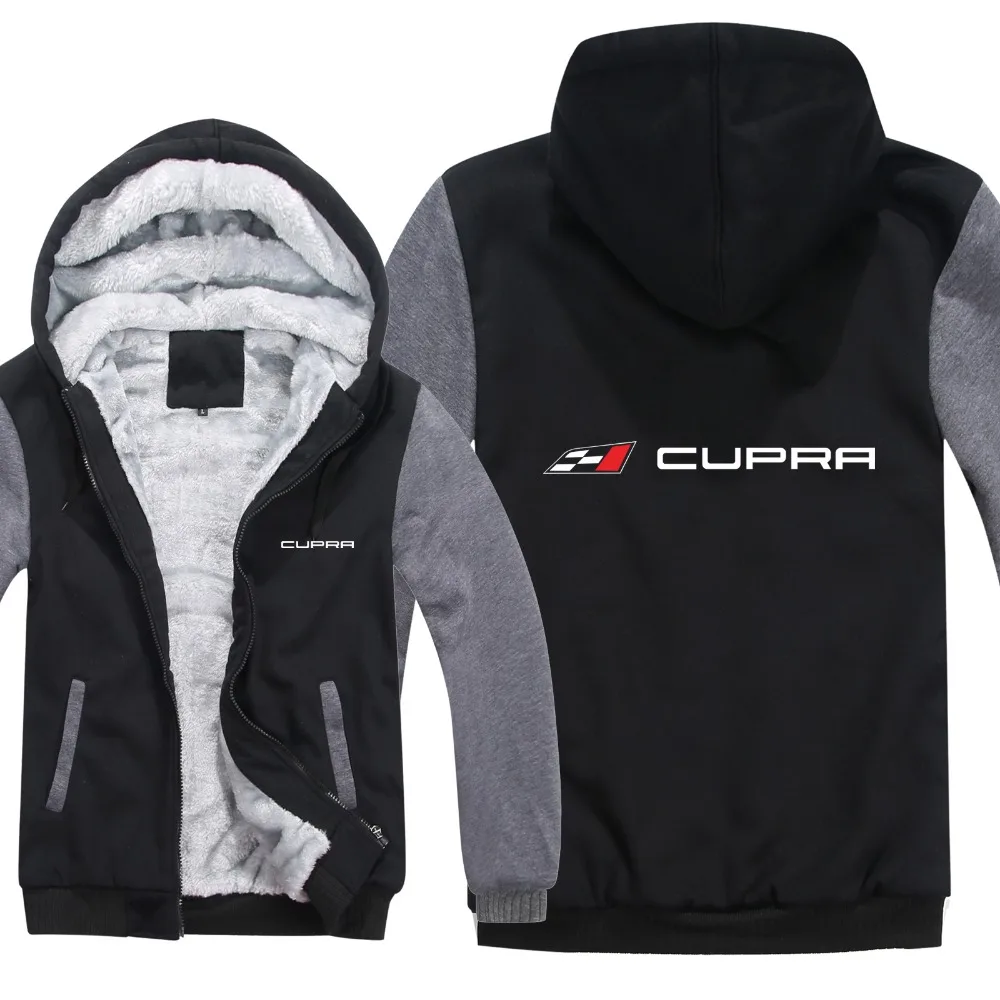 Зимняя Cupra толстовки для мужчин модное пальто шерстяная подкладка куртка