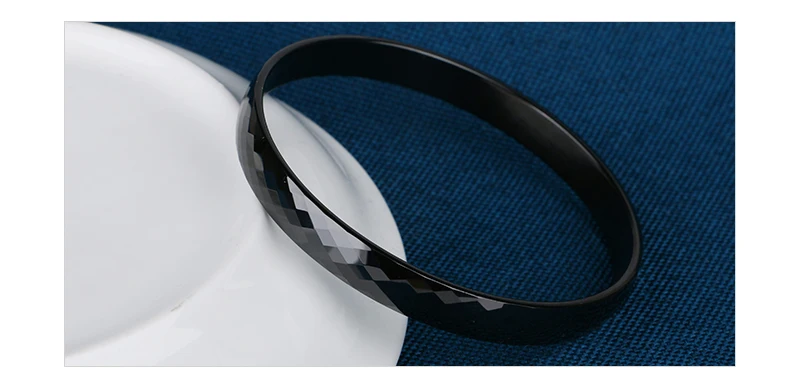Классический черный керамический браслет с вырезанной поверхностью для женщин и мужчин модные ювелирные изделия простой дизайн Гладкие Свадебные вечерние Браслеты Подарки