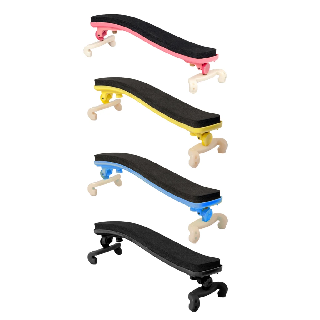 Plastic Violin Shoulder Rest 4/4-3/4 1/2-1/4 1/8 Collapsible and Height Adjustable Feet Comfortable Foam Pad Soft Easy To Use