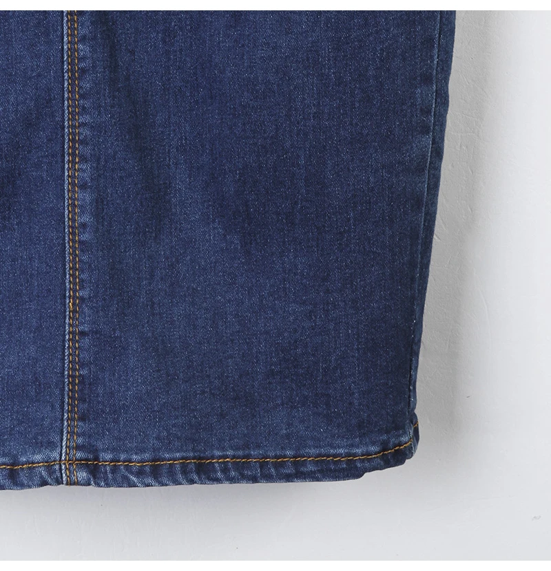 Long Denim Skirt With Straps Women Button Jeans Skirts Plus Size Long High Waist Pencil Skirt Denim Skirts Womens