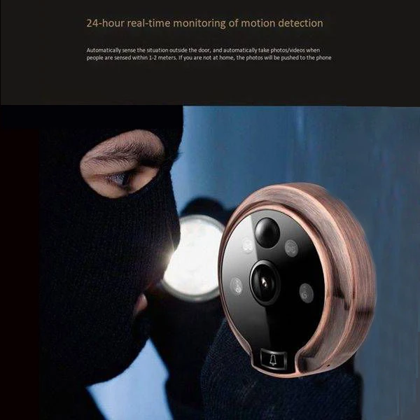 5 inch Video Peephole Door Viewer Digital Doorbell 720P Night Vision Eye Home Security PIR Motion Photo Recording Camera Bell axis intercom