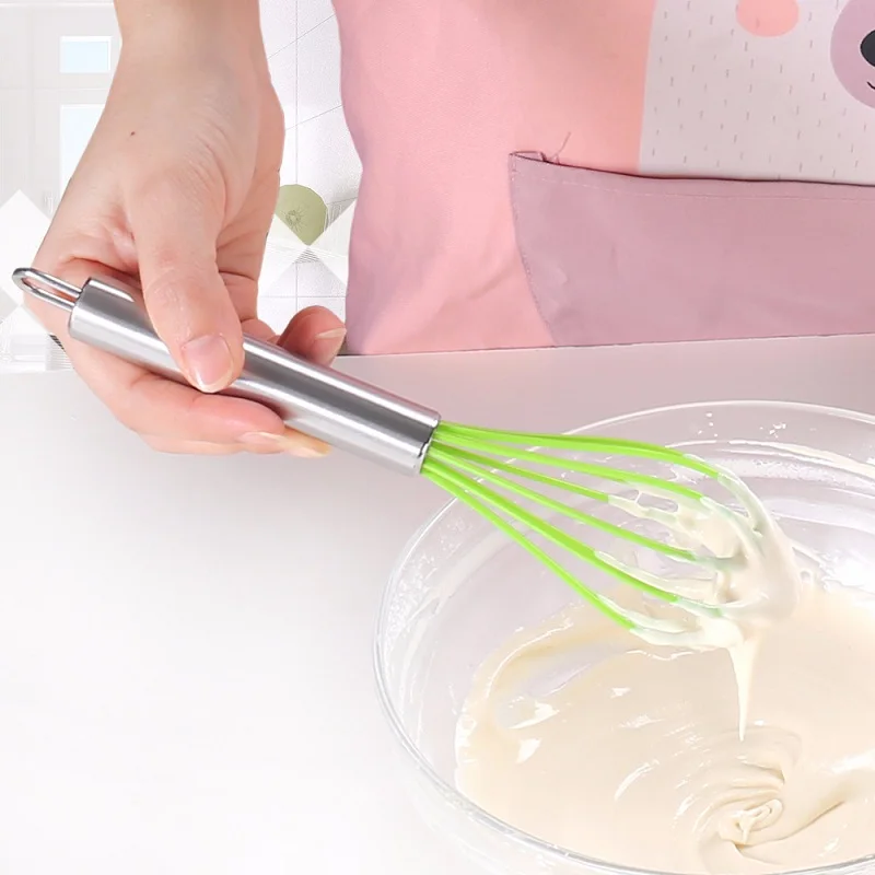 9 Inch Egg Beater Whisk Mixer Silicone Egg Beaters Hand Egg Mixer Foamer Food Grade Silicone Soap Blender Kitchen Tools