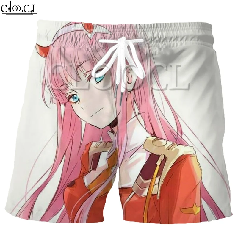 CLOOCL Anime Darling In The Franxx Zero Two Shorts Fashion Casual Beach Pants 3D Print Men Sports Hip Hop Summer Leisure