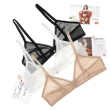 Женское сексуальное нижнее белье сетка прозрачное белье Черный, Белый Бюстгальтер бежевый женское нижнее белье