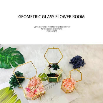 

Geometric Clear Glass Jewelry Box Jewelry Organizer Holder Ring Box Necklace Bracelets Earrings Jewelry Storage Accessories