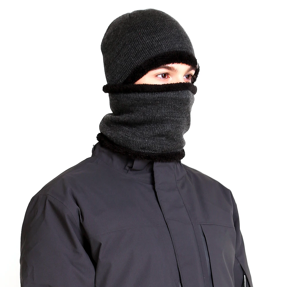 Шапка женская зимняя шапка и шарф набор унисекс теплая вязанная шапка зимняя шапка ветрозащитный шарф теплые шарфы с капюшоном для рыбалки охоты