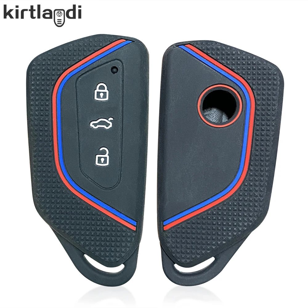 Funda de silicona con soporte para llave inteligente, 8 Mk8 para Volkswagen Golf, Skoda Octavia 8 grupo VAG, Seat Leon 2020 2021