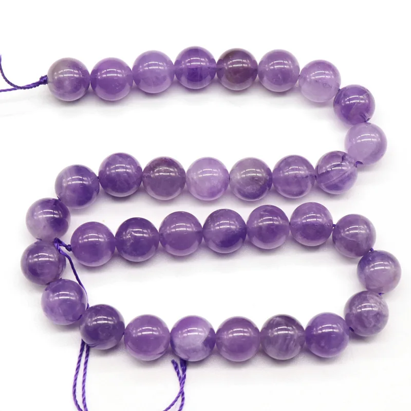 Natural Stone Amethyst Loose Beads For Diy Earrings Necklace Beaded Bacelet Jewelry Accessories