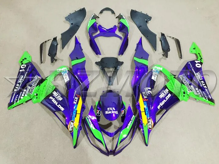 3 Подарки ABS полный обтекатель комплект подходит для Kawasaki ZX6R 2013 Обтекатели ZX-6R Ninja 636 599 набор синий зеленый