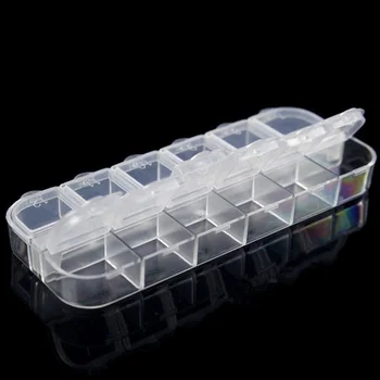 

12 Grid Compartment Storage box Transparent PP plastic box Small Component Jewelry Tool Box Bead Pills Objects Organizer