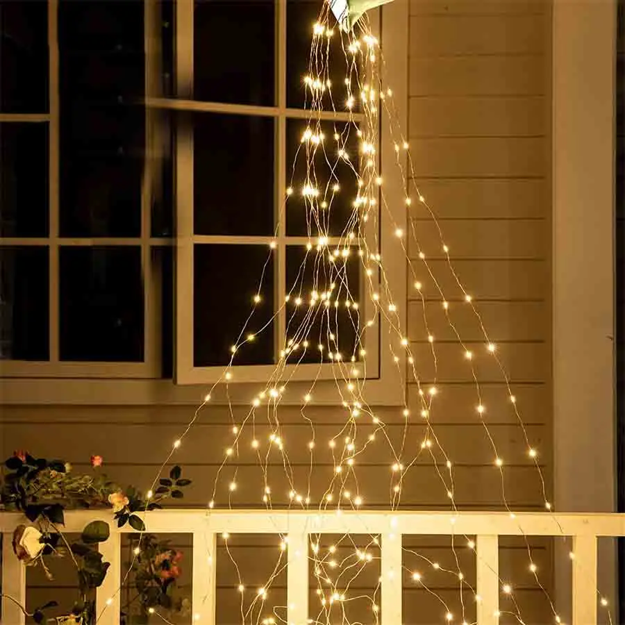 

Thrisdar Plug IN Tree Vines Branch Light 200/600 LED Copper Wire String Light Watering Can Fairy Light Christmas Garland Light