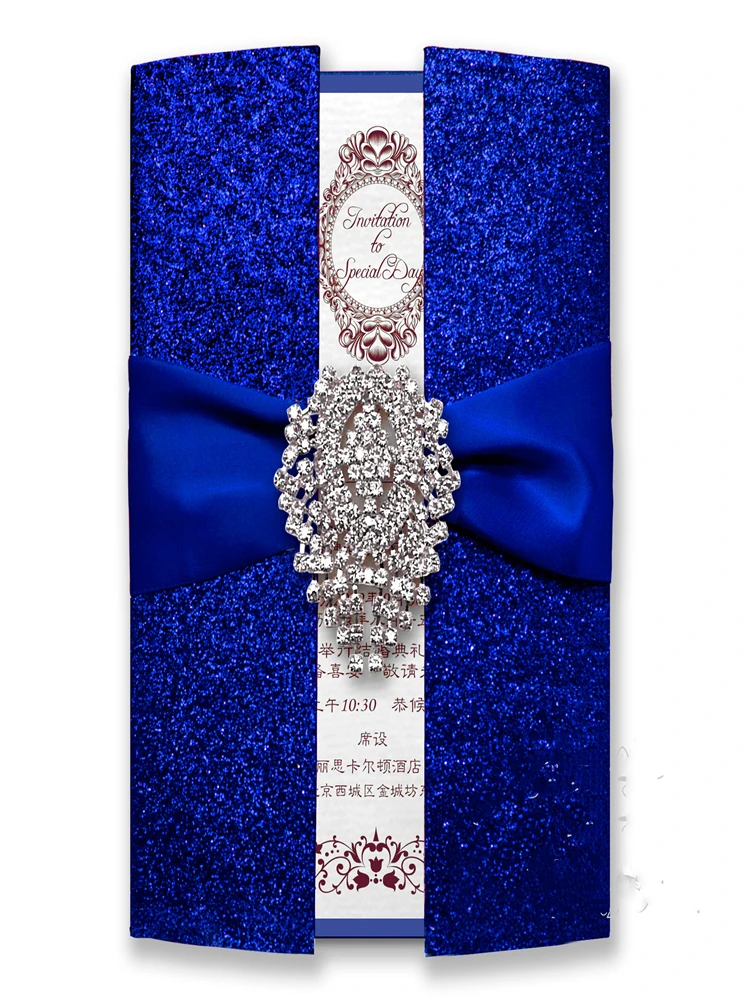  10pcs High-end hot stamping wedding invitations Creative wedding supplies Wedding invitations card  - 4.00026E+12