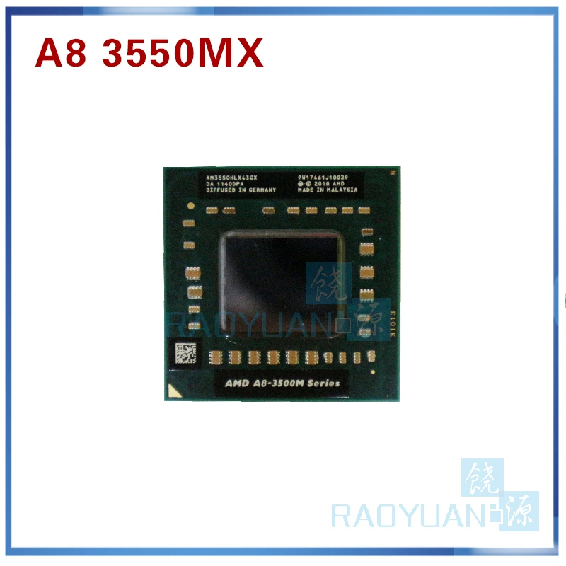 AMD A8 Series для ноутбуков 3550MX AM3550HLX43GX Quad Core/2 0G/4M Socket FS1 3.5 контактный процессор
