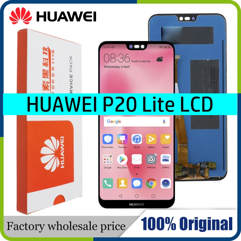 100% оригинал 5 84 '񟱘*1080 lcd с рамкой для HUAWEI P20 Lite ЖК экран ANE LX1 LX3 Nova 3e|Экраны мобильных телефонов| |