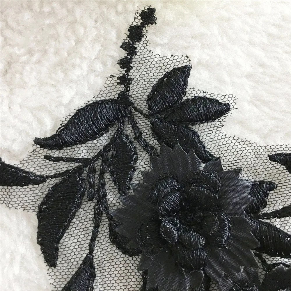 3D three-dimensional flower embroidery lace garment applique craft fabric sewing DIY supplies accessories lace fabric,lace garment accessories,lace sewing supplies,lace accessories,lace sewing accessories,clothing accessories