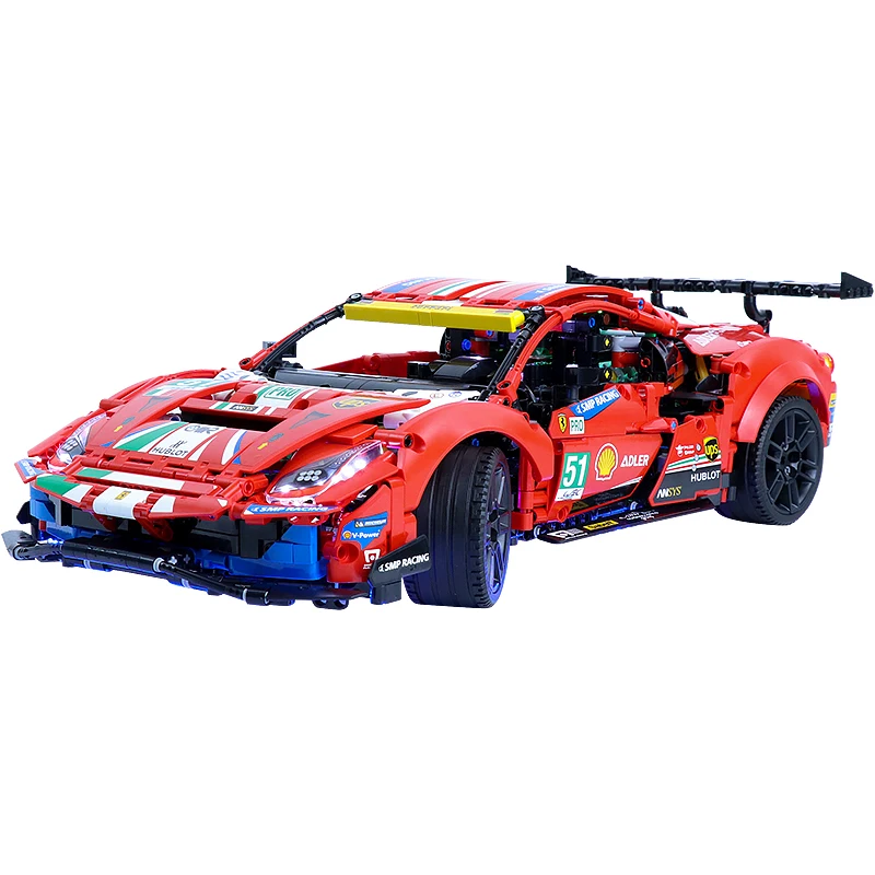 Светодиодный светильник в комплект для лего 42125 Феррари 488 GTE &quotAF Corse #51 (только том