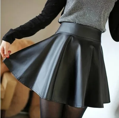 

New Style South Korea High Waist Skirt Autumn And Winter Korean-style PU Leather Skirt Short Skirt