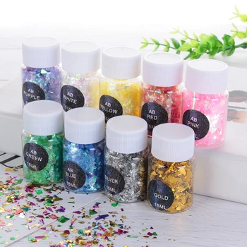 

15ml Colorful Shell Sugar Broken Pieces Flashing Debris Material UV Epoxy Resin Mold Making Jewelry Filling for DIY Jewelry