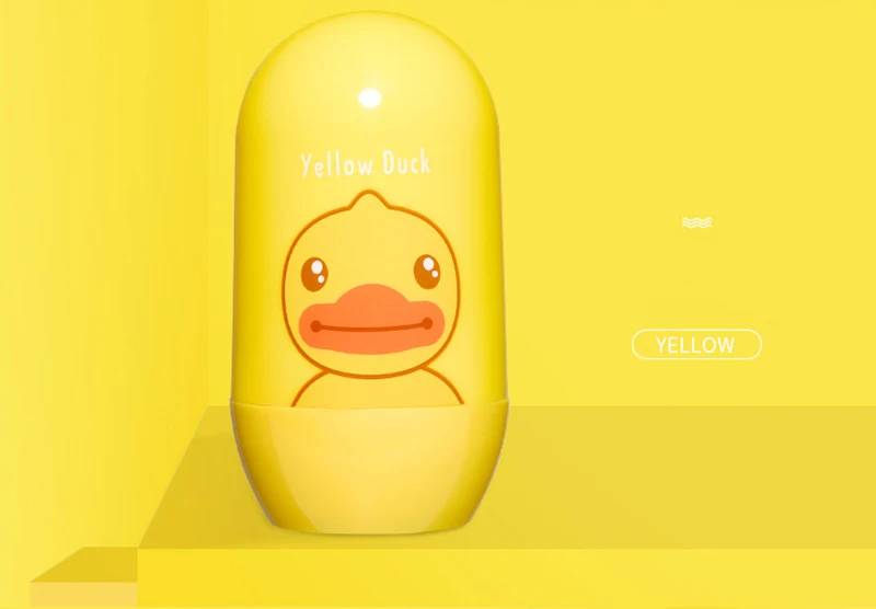 4pcs Baby Nail Care Set Health care Kits Infant Finger Trimmer Scissors Nail Clippers Cartoon Animal Storage Box for Travel - Цвет: Yellow duck