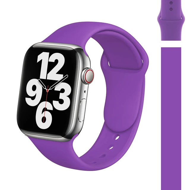 Silicone Strap Watch Compatible Apple Watch Band 45mm 44mm 41mm for bracelet iWatch 40mm 38mm correa apple watch series 7 6 5 SE 44