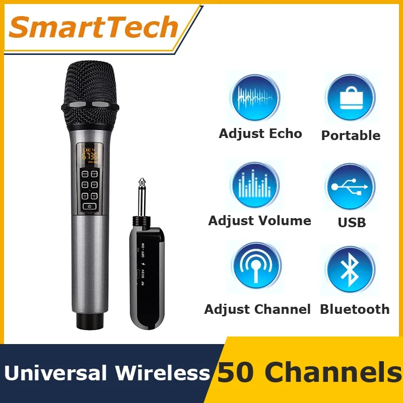 Универсальный беспроводной микрофон с Bluetooth микрофоны ручные для дома