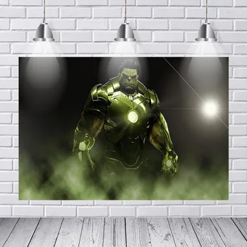 

Comics Superhero Hulk Backdrops for Photo Studio Children Boys Birthday Party Photography Backgrounds Custom 7x5ft