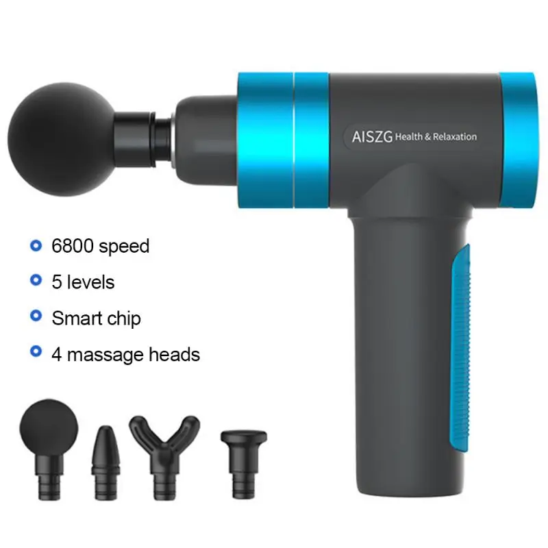 

6000mAh Touch Screen Button Massager Relax Therapy Fascia Gun Percussive Vibration Muscle Massager Sports Recovery Massage Gun