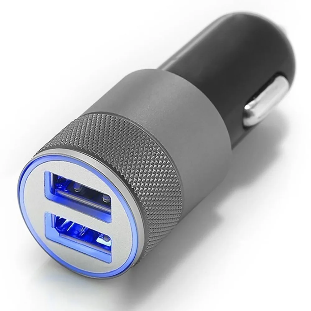 

Durable 2 Ports Car Charger Car Styling Mobile Phone Quick Charging Device Lightweight Digital Devices Charger