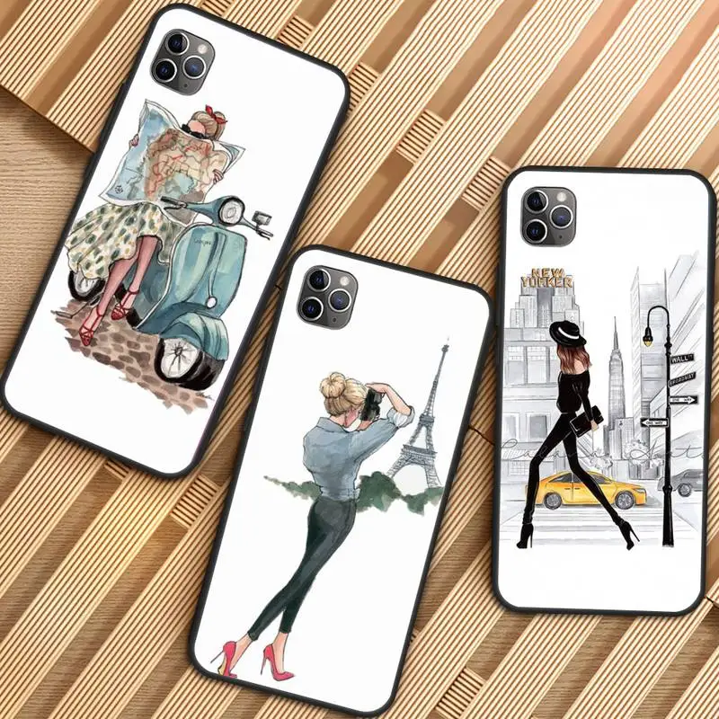 

Classy Girl Summer Travel Relax Phone Case for iPhone 11 12 pro XS MAX 8 7 6 6S Plus X 5S SE 2020 XR